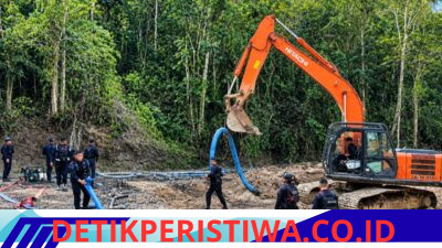 Polda Sulsel dan Polres Luwu Tindak Tambang Emas Ilegal, 2 Operator Diamankan dan 4 Ekskavator Disita