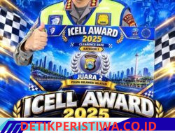 Ditlantas Polda Sulsel Sabet Juara 2 ICELL Awards 2025 Kategori Clearance Rate
