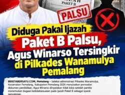 Diduga Pakai Ijazah Paket B Palsu, Agus Winarso Tersingkir di Pilkades Wanamulya Pemalang