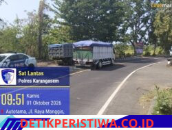 Cegah Truk Parkir Sembarangan, Satlantas Polres Karangasem Laksanakan Pengaturan dan Penjagaan di Sepanjang Jalur Obyek Wisata Candidasa