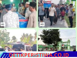 Polres Oku Timur Melalui polsek Belitang III Melaksanakan Kegiatan Pengamanan Serah Terima Jenazah Warga Desa Suka Negara Belitang III Korban Akibat Tenggelamnya Kapal Virgo Transport 8