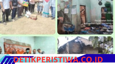 Kepala Desa Srimulyo Meninjau Langsung Lokasi Rumah Warganya Yang Mengalami Musibah Kebakaran, Berikan Semangat Serta Bantuan Kepada Korban