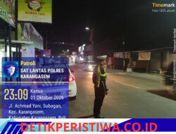 Cegah Aksi Balap Liar, Sat Lantas Polres Karangasem Intensifkan Patroli Sisir Jalan Veteran