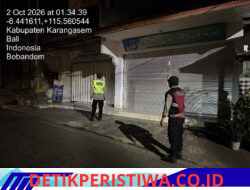Tindak Lanjut Commander Wish Kapolri, Polsek Bebandem Gelar Patroli Barcode Dini Hari