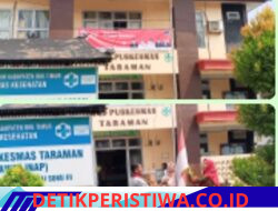 Setelah diingatkan Oleh Pihak Media Bendera Sobek Yang Ada, di Puskesmas Taraman SS 3 Langsung Diganti