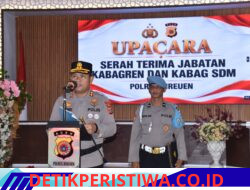 Kapolres Bireuen Pimpin Serah Terima Jabatan Kabagren dan Kabag SDM