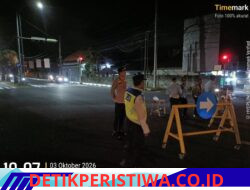 Pastikan Kelancaran Kegiatan Akhir Pekan Pemkab Karangasem, Personel Polsek Bebandem Amankan Simpang Empat Veteran Barat