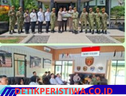 Kasat Samapta Polres Oku Timur Pimpin Silahturahmi Hut Tni Ke-81 Di Yon Tp Oku Timur