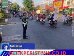 Pastikan Kelancaran Arus Lalulintas, Anggota Sat Lantas Polres Karangasem Laksanakan Gatur Pagi di Simpang Tiga BTN Taman Asri Karangasem