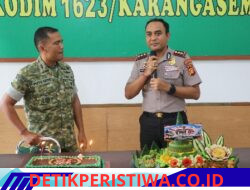 Perkuat Sinergitas, Kapolres Karangasem Berikan Surprise Makodim 1623 Ucapkan Selamat HUT TNI ke-81