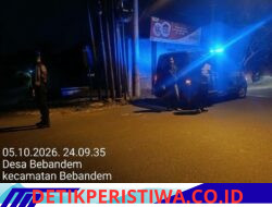 Ciptakan Situasi Kamtibmas Kondusif, Polsek Bebandem Gelar Blue Light Patrol pada Tengah Malam 