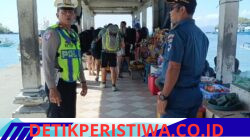 Pastikan Penyeberangan Berjalan Lancar, Personel Polsek Padangbai bersam Instansi Terkait Berikan Pengamanan di Area Dermaga Fast Boat