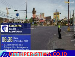Jaga Ketertiban dan Kelancaran Arus Lalulintas. Personil Lantas Lakukan Gatur Pagi di Ktl 1 Subagan