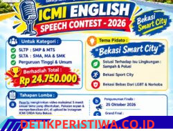 Ada Hadiah Rp24,75 Juta! ICMI Orda Kota Bekasi Buka Lomba Pidato Bahasa Inggris 2026