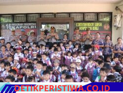 Terima Kunjungan Anak-Anak TK Bintang Kejora, Kapolres Karangasem Tanamkan Kesadaran Tertib dalam Berlalulintas Sejak Dini