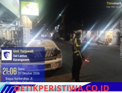Cegah Aksi Balap Liar, Sat Lantas Polres Karangasem Gelar Patroli pada Malam Hari