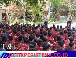 Kapolsek Bebandem Gelar Sosialisasi Penerimaan SMA Kemala Taruna Bhayangkara dan Edukasi Kamtibmas, kepada Siswa-siswi SMPN 1 Bebandem