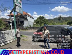 Antisipasi Gangguan Kamtibmas, Polsek Sidemen Gelar Patroli Barcode di Wilayah Kec. Sidemen