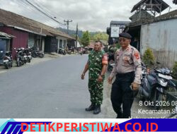 Jaga Situasi Kamtibmas Tetap Kondusif, Polsek Sidemen Gelar Patroli 3 Pilar 