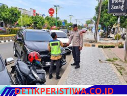 Polsek Kota Juang Patroli Cegah Kriminalitas di Area Parkir