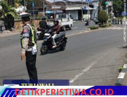 Pastikan Ketertiban dan Kelancaran Arus Lalulintas, Personil Sat Lantas Polres Karangasem Rutin Lakukan Gatur Pagi di Ktl 1 Simpang 4 Subagan