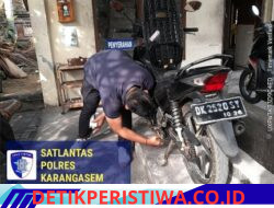 Pastikan Keabsahan Status Kendaraan Sebelum Penerbitan STNK, Petugas Sat Lantas Karangasem Gosok Nosin dan Noka