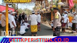 Personil Polsek Rendang Berikan Pengamanan Kegiatan Masyarakat Dewa Yadnya, di Dusun Kubakal