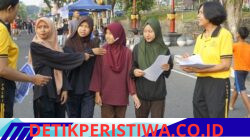 Di Momen Car Free Day, Polres Karangasem Sosialisasikan SPMB SMA Kemala Taruna Bhayangkara 