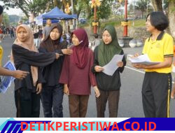Di Momen Car Free Day, Polres Karangasem Sosialisasikan SPMB SMA Kemala Taruna Bhayangkara 