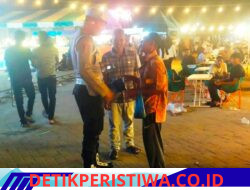 Personel Polsek Idi Rayeuk Patroli Pasar Malam, Cegah Gangguan Kamtibmas