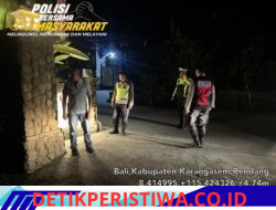 Cegah Gangguan Kamtibmas, Polsek Rendang Tingkatkan Patroli Pantau Situasi Kamtibmas di Wilkumnya 