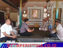 Perkuat Sinergi dalam Menjaga Situasi Kamtibmas, Kapolsek Sidemen Silaturahmi di Kediaman Tokoh Agama Bahas Piodalan di Pura Padmasana