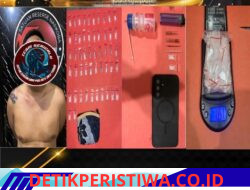 Sat Res Narkoba Polres Oku Timur Berhasil Mengamankan Seorang Pria, di Duga Masalah Narkotika TKP Disebuah Rumah Desa Kangkung