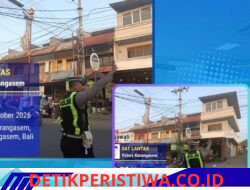 Pastikan Kelancaran Arus Lalulintas, Personil Sat Lantas Lakukan Gatur Lalin di BTN Taman Asri Karangasem 