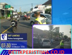 Pastikan Kelancaran Pendistribusian BBM, Sat Lantas Polres Karangasem Lakukan Gatur Lalin di Kawasan Pertamina Subagan