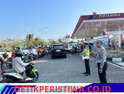 Meningkatnya Antrean Panjang di SPBU Disejumlah Wilayah, Arus Lalu Lintas di Wilkum Polres Jembrana Tetap Lancar 