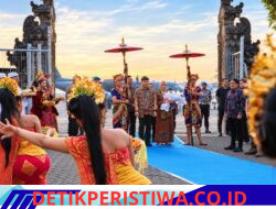 Tari Pendet Sambut Kedatangan  Kapolda Irjen Pol. Dr. Pasma Royce, S.I.K., M.H., di Base Ops Lanud I Gusti Ngurah 