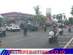 Antisipasi Kemacetan saat Antrean Panjang Pembelian BBM, Polres Karangasem Siagakan Personel di Sejumlah SPBU