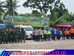 Polres Bireuen Bersama TNI dan Instansi Terkait Gelar Latihan Penanggulangan Bencana Alam Banjir