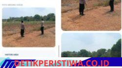 Polsek Martapura Polres Oku Timur Giat Melaksanakan Pantauan Titik Hotspot Aplikasi Stop Karhutla Polda Sumsel