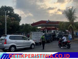 Tingkatkan Keamanan dan Kelancaran Pendistribusian BBM, Sat Lantas Polres Karangasem Atensi Arus Lalin di Kawasan Pertamina Subagan