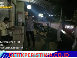 Pastikan Situasi Kamtibmas Tetap Aman dan Kondusif, Polsek Selat Intensifkan Giat Blue Light Patrol Sambangi Pegadaian Capem Selat 