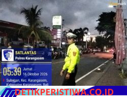 Pastikan Kelancaran Pendistribusian BBM, Sat Lantas Polres Karangasem Lakukan Gatur Lalin di Kawasan Pertamina Subagan