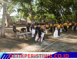Gaungkan Green Policing, Personel Polres Jembrana dan Masyarakat Gelar Aksi Bersih-bersih Ciptakan Lingkungan yang Bersih dan Asri