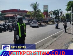 Cegah Kemacetan, Sat Lantas Polres Karangasem Atensi Arus Lalin di Kawasan Pertamina Subagan