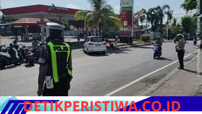 Cegah Kemacetan, Sat Lantas Polres Karangasem Atensi Arus Lalin di Kawasan Pertamina Subagan