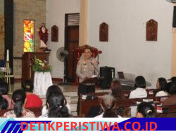 Gelar Minggu Kasih di Gereja Santo Fransiskus Asisi, Kapolres Karangasem Ajak Jemaat Turut  Berperan Aktif Menjaga Kamtibmas