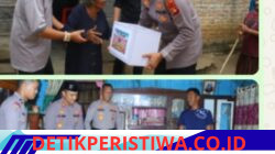 Dalam Rangka HUT Humas Polri Ke-75, Polres Oku Timur Gelar Sosialisasi Bagikan Sembako Untuk Warga
