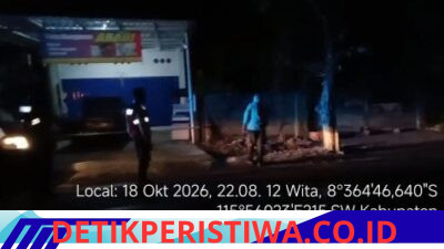 Jaga Kondusivitas Situasi Kamtibmas, Polsek Bebandem Gelar Blue Light Patrol di Sejumlah Objek Vital