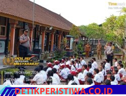 Melalui Program Polisi Peduli Pendidikan, Kapolsek Selat Sosialisasikan Bahaya Narkoba kepada 165 Siswa SDN 4 Muncan 